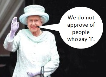 Against the royal 'we'? All those in favour, say 'I' | BlauBlog